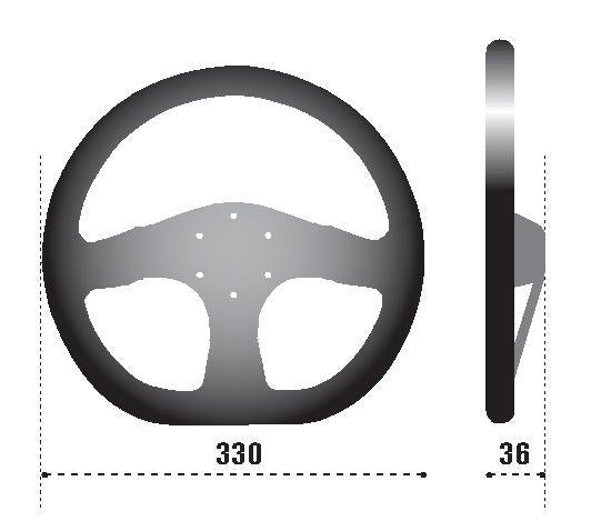 Sparco Strwhl 353 Suede Black (NO HORN INCLUDED)