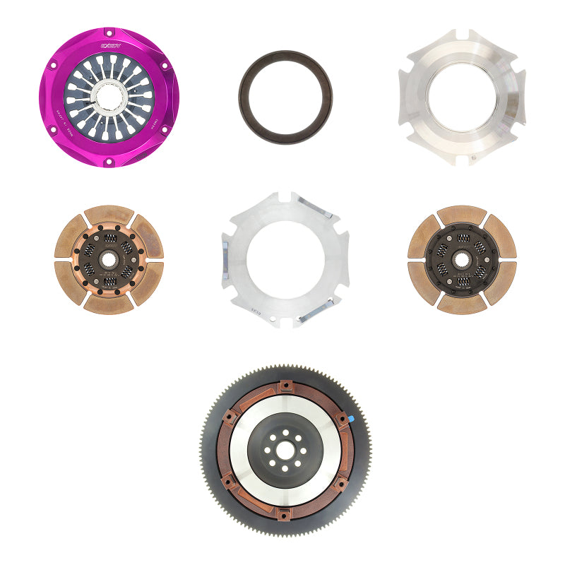 Exedy 2004-2021 Subaru Impreza WRX STI H4 Hyper Twin Cerametallic Clutch Sprung Center Disc Pull