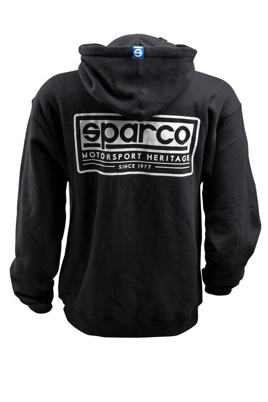 Sparco Swtshrt Hooded Heritage Blk Me