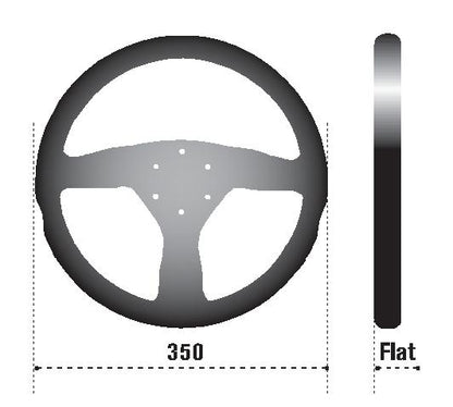 Sparco Strwhl L505 Lap 5 Blk/Blk/Blk