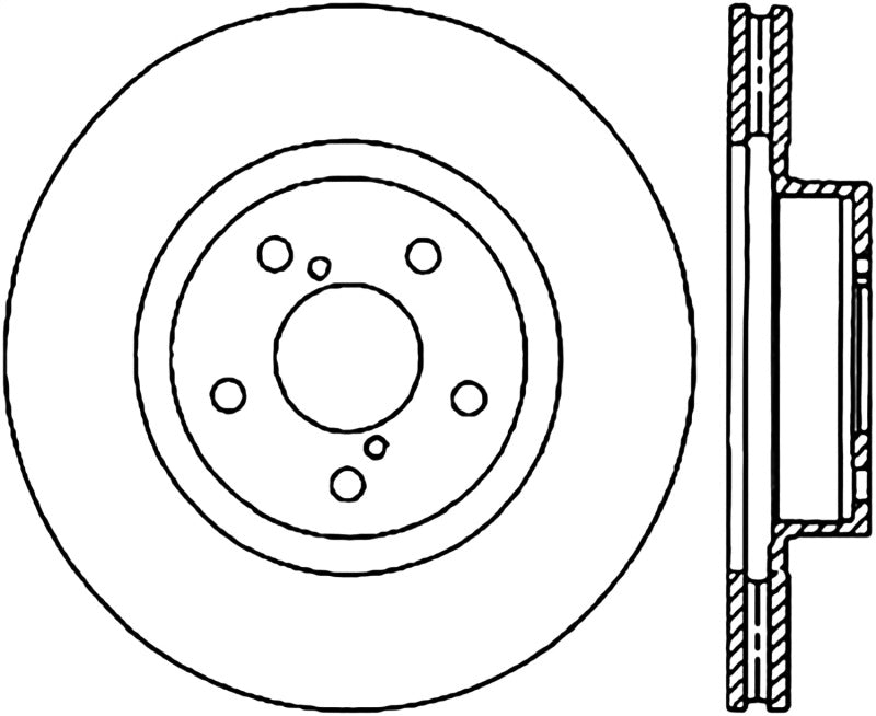 StopTech 05-10 Subaru Impreza WRX/STi Slotted & Drilled Right Front Rotor