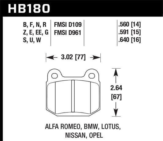 Hawk 04-17 STi Performance Ceramic Street Rear Brake Pads