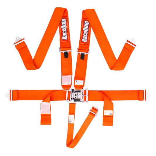 RaceQuip Orange L & L 5pt Seat Belt